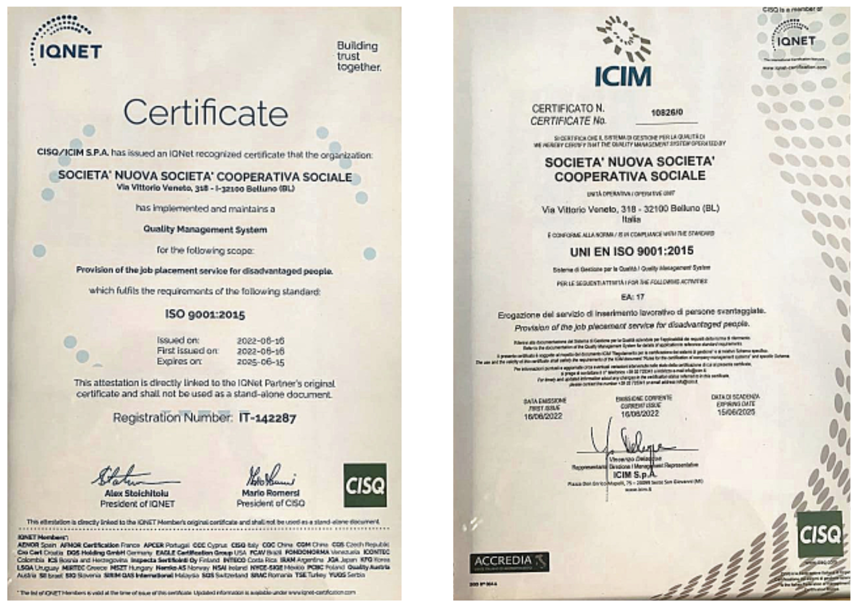 Lavoro Associato ha ottenuto la certificazione ISO 9001